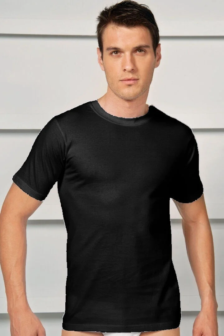 Anıl Erkek Pamuklu Kısa Kol Dar Yaka Klasik Fanila T-Shirt (2505) Atlet Toptan