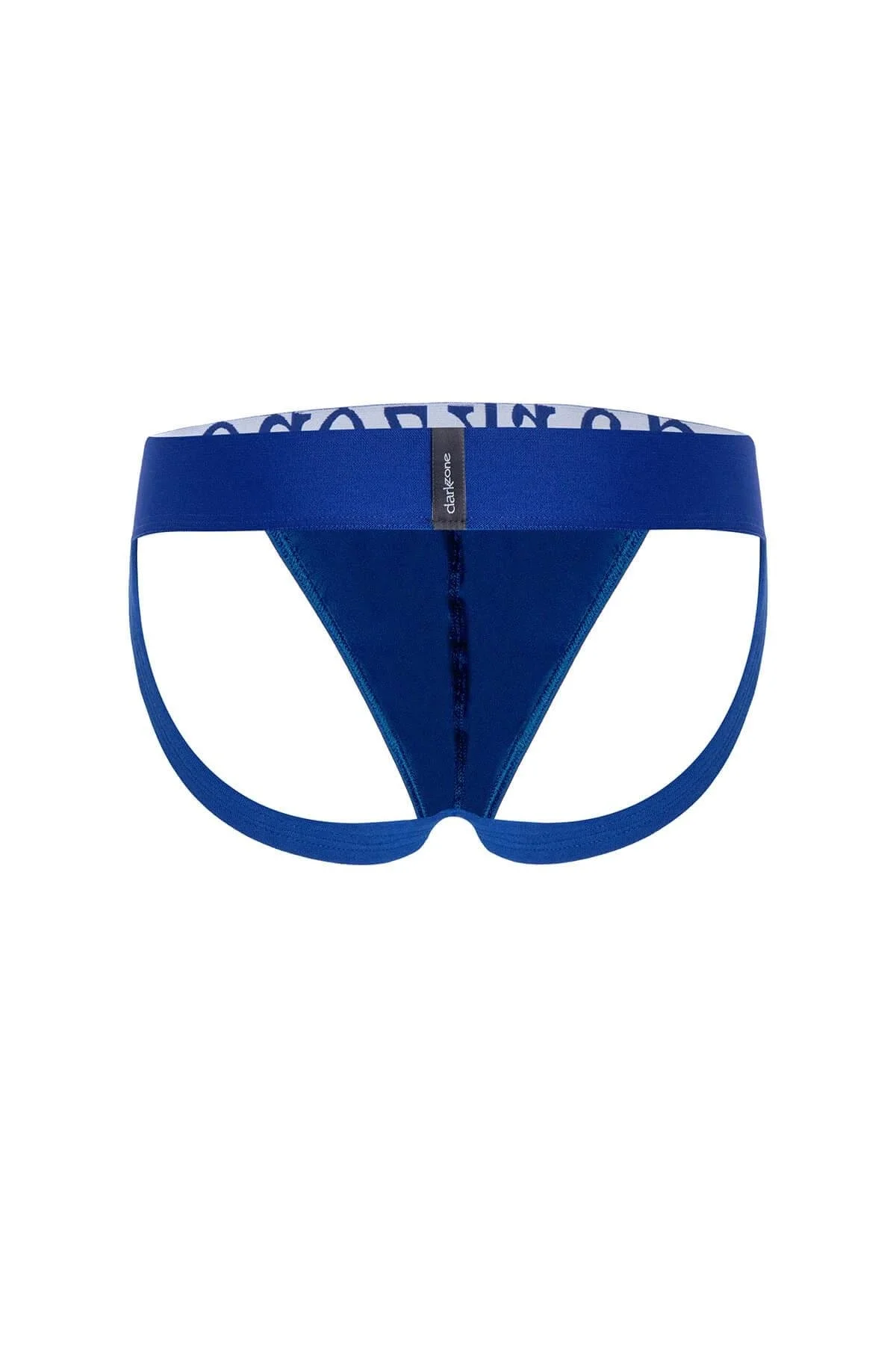 Mavi Darkzone marka erkek jockstrap, fantezi arkası açık, spor iç giyim, ön görünüm, klasik tasarım, erkek iç çamaşırı