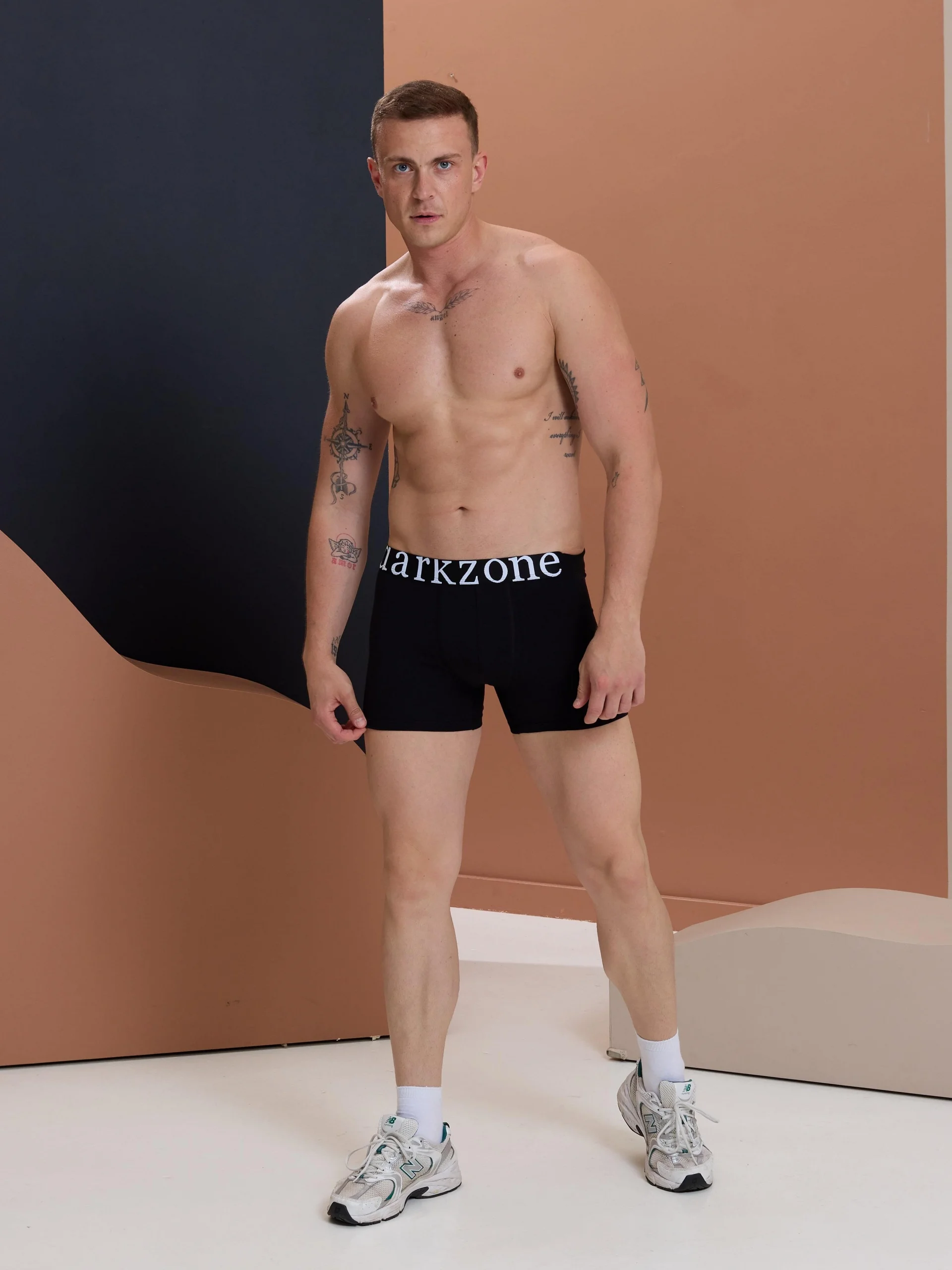 Darkzone Geniş Lastikli Erkek Siyah Boxer - DZN2801 Boxer Toptan