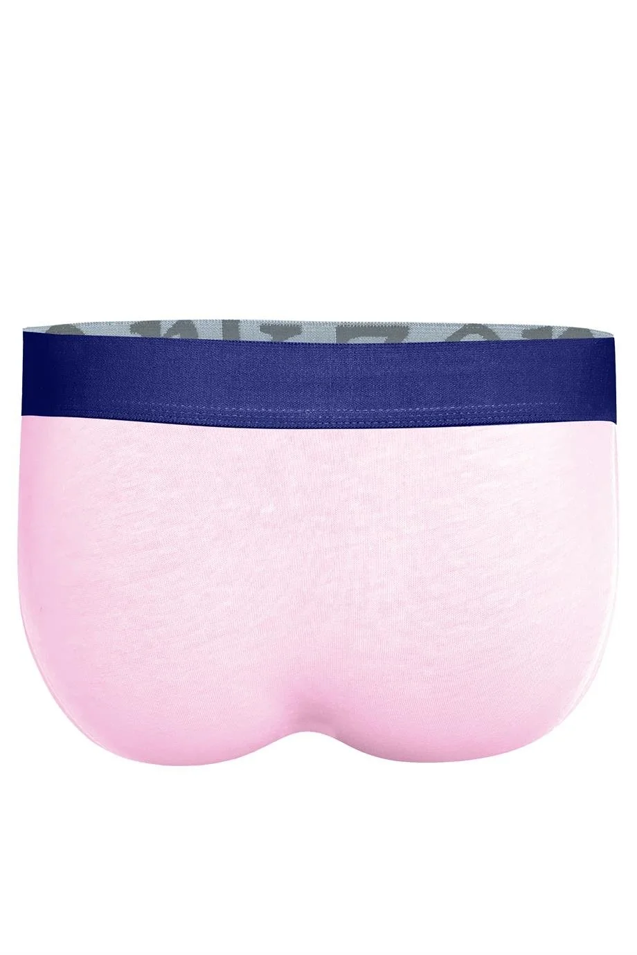 Geniş lastikli pembe erkek slip külot, Darkzone marka, ön görünüm, siyah beyaz logo, erkek iç giyim