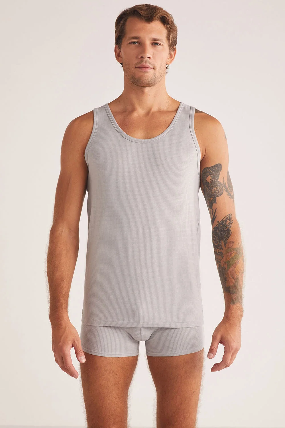 kom Grey Jakar Desenli Erkek Atlet Atlet Toptan