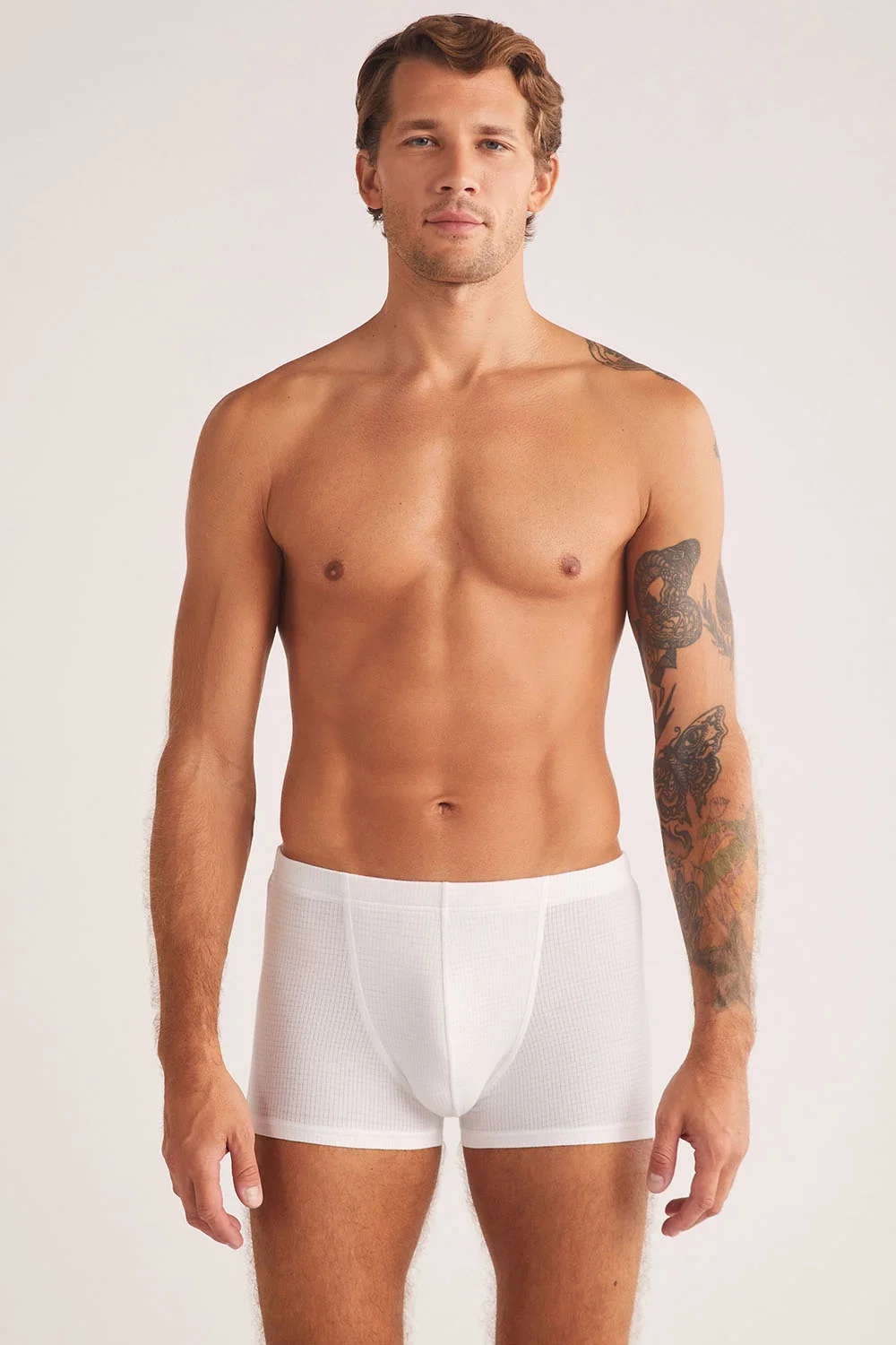 kom Grey Jakar Desenli Erkek Boxer Boxer Toptan