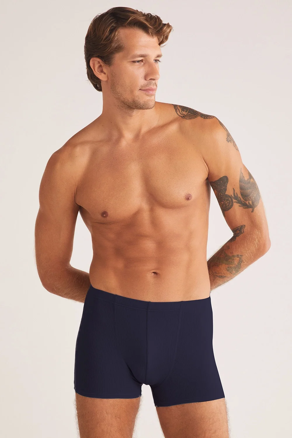 kom Grey Jakar Desenli Erkek Boxer Boxer Toptan