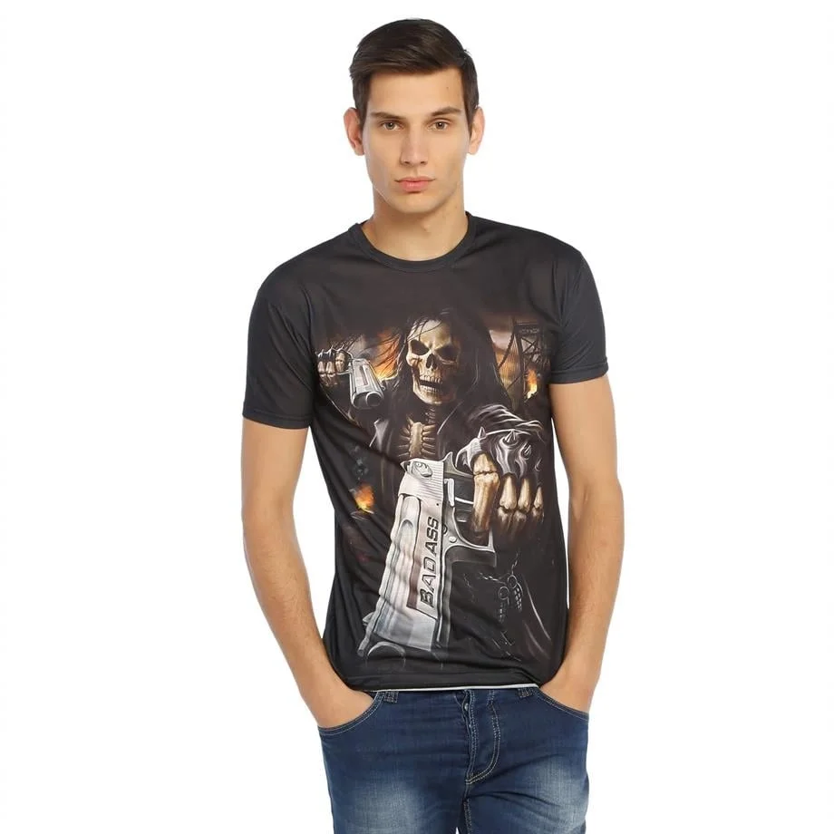 Darkzone İskelet Desenli 3d Tişört - DZN8330 Atlet Toptan