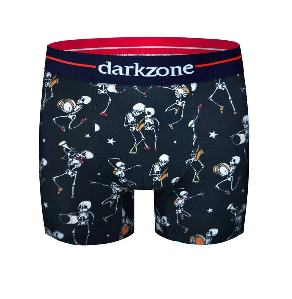Darkzone İskelet Desenli Siyah Boxer (Dijital Baskılı) - DZN2067 Boxer Toptan