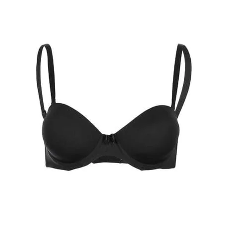Kaburga destekli, krem renkli MagicForm 3060 sütyen, Cossy By Aqua markası, ön görünüm, ince askılar, yumuşak dokulu