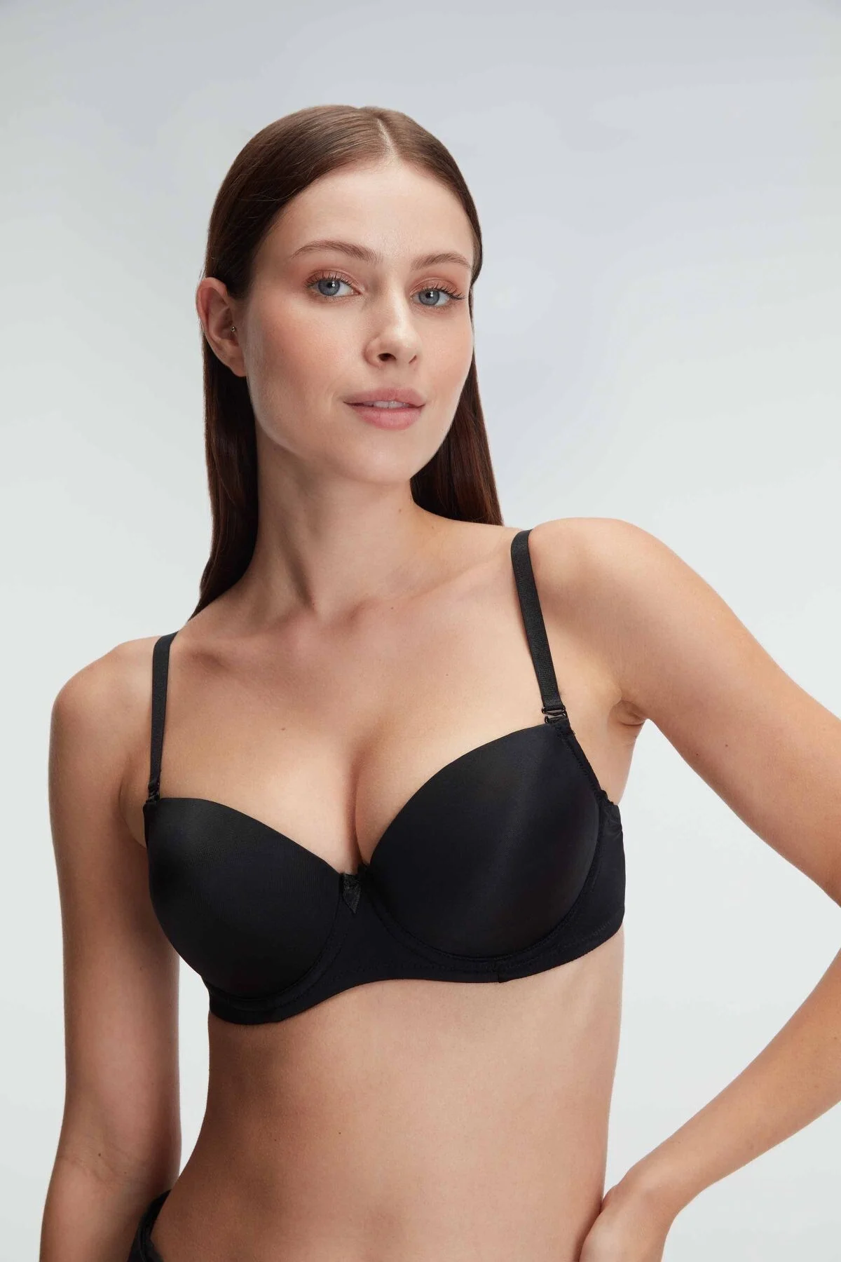 Anıl Kadın Balenli Destekli Dolgulu Askıları Çıkabilen Günlük Klasik T-Shirt Sütyeni (3112) Günlük Basic Sütyen Toptan