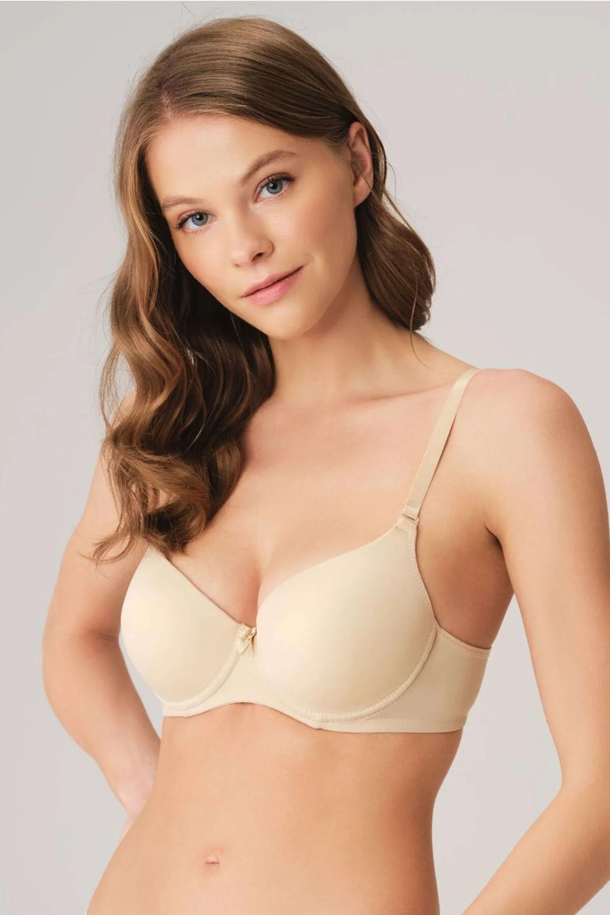 Anıl Kadın Balenli Destekli Dolgulu Askıları Çıkabilen Günlük Klasik T-Shirt Sütyeni (3150) Günlük Basic Sütyen Toptan