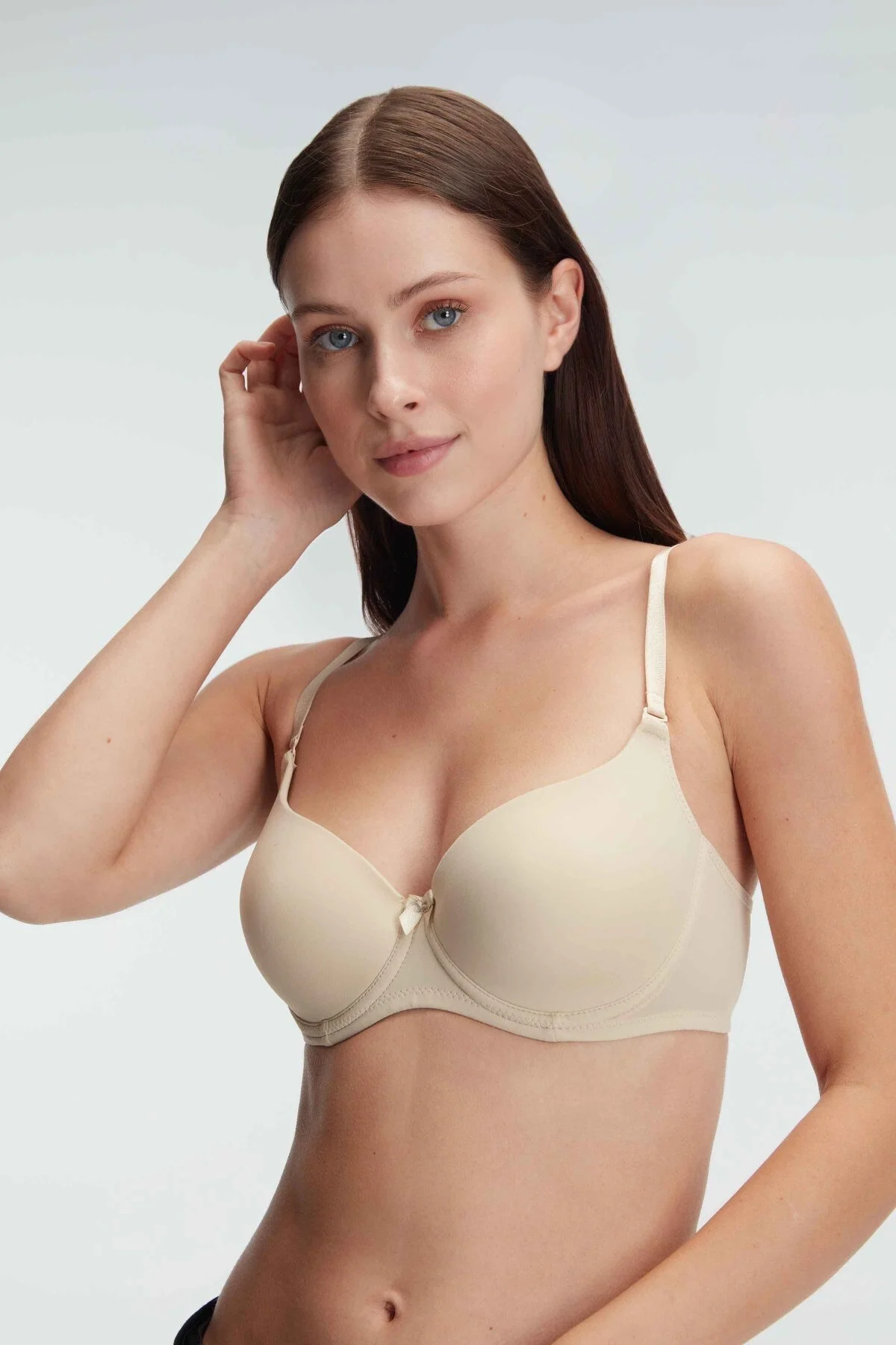 Anıl Kadın Balenli Desteksiz Dolgusuz Askıları Çıkabilen Günlük Klasik T-Shirt Sütyeni (3149) Günlük Basic Sütyen Toptan