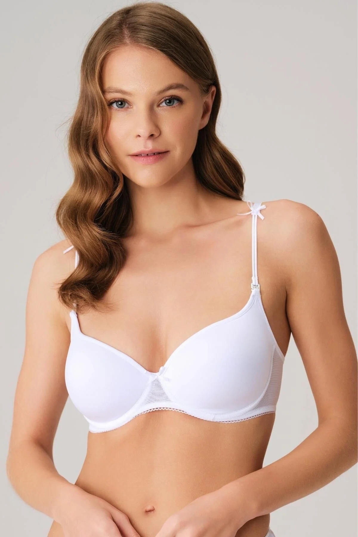 Anıl Kadın Balenli Desteksiz Dolgusuz Askıları Çıkabilen Yumuşak Süngerli Günlük Klasik T-Shirt Sütyeni (3106) Günlük Basic Sütyen Toptan