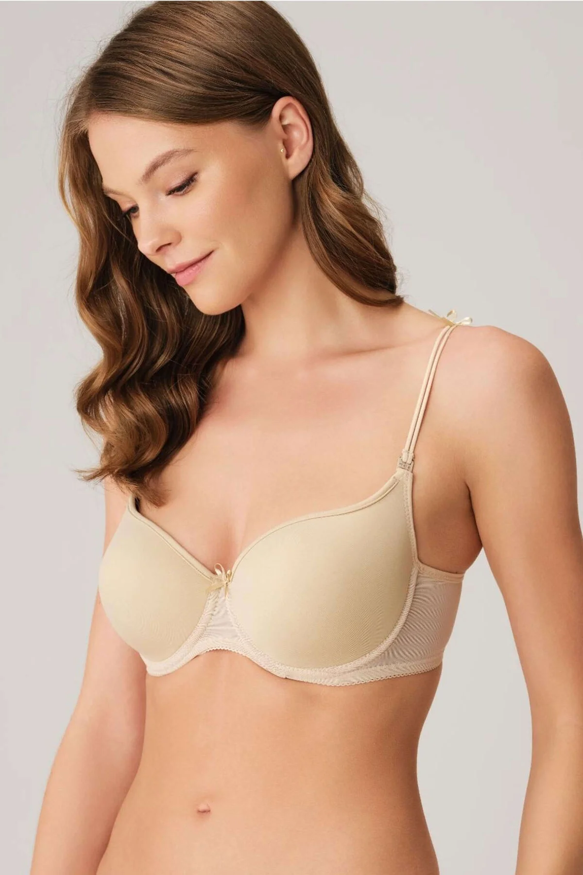 Anıl Kadın Balenli Desteksiz Dolgusuz Askıları Çıkabilen Yumuşak Süngerli Günlük Klasik T-Shirt Sütyeni (3106) Günlük Basic Sütyen Toptan