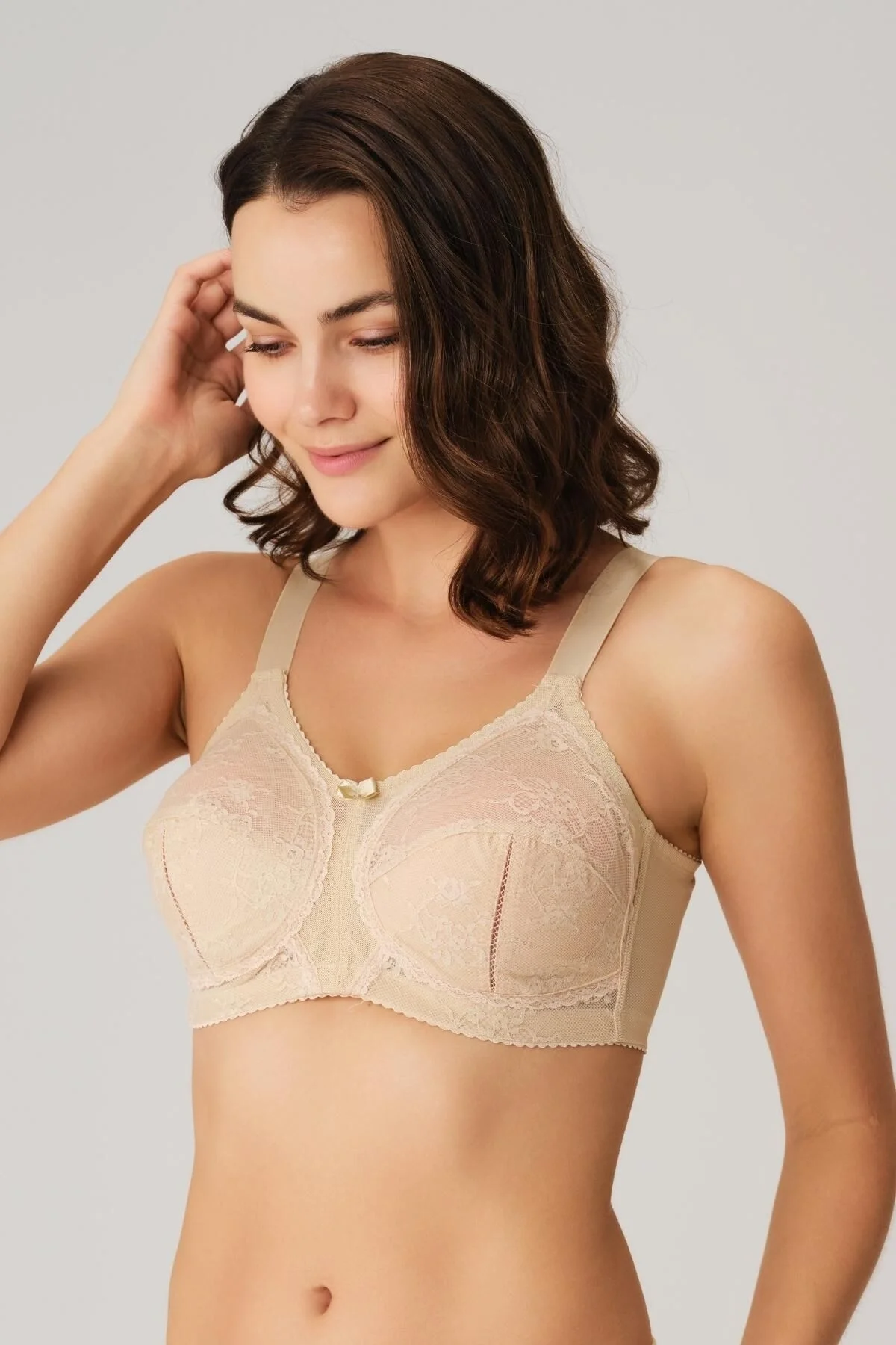 Anıl Kadın Balenli Desteksiz Dolgusuz Toparlayıcı Dantelli Küçültücü Sütyen (3717) Günlük Basic Sütyen Toptan