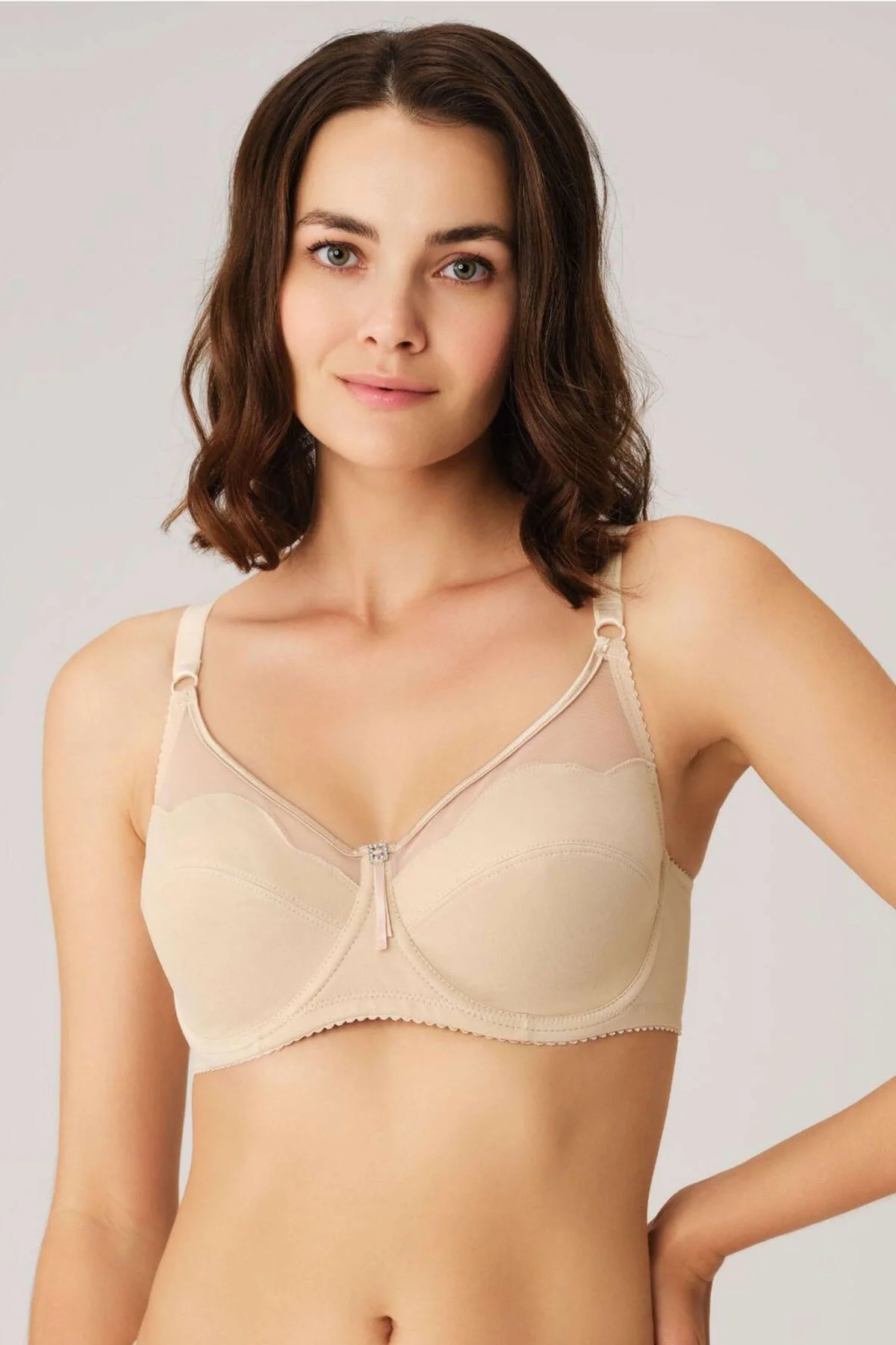 Anıl Kadın Balenli Desteksiz Dolgusuz Toparlayıcı Günlük Klasik Küçültücü Sütyen (3525) Günlük Basic Sütyen Toptan