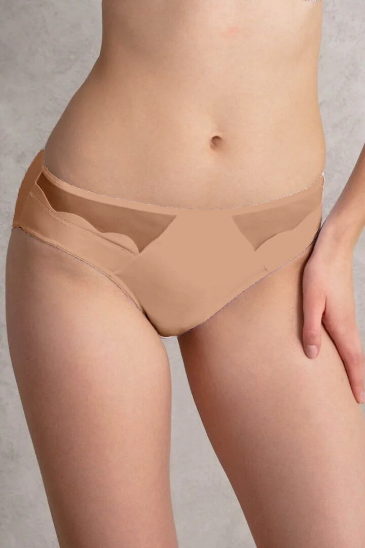 Anıl Kadın Mikro Kumaş Tüllü Slip (2781) Külot Toptan