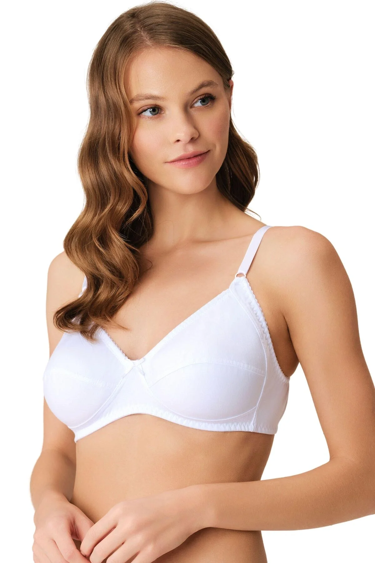 Anıl Kadın Pamuklu Balensiz Desteksiz Toparlayıcı Klasik Sütyen (0512) Günlük Basic Sütyen Toptan