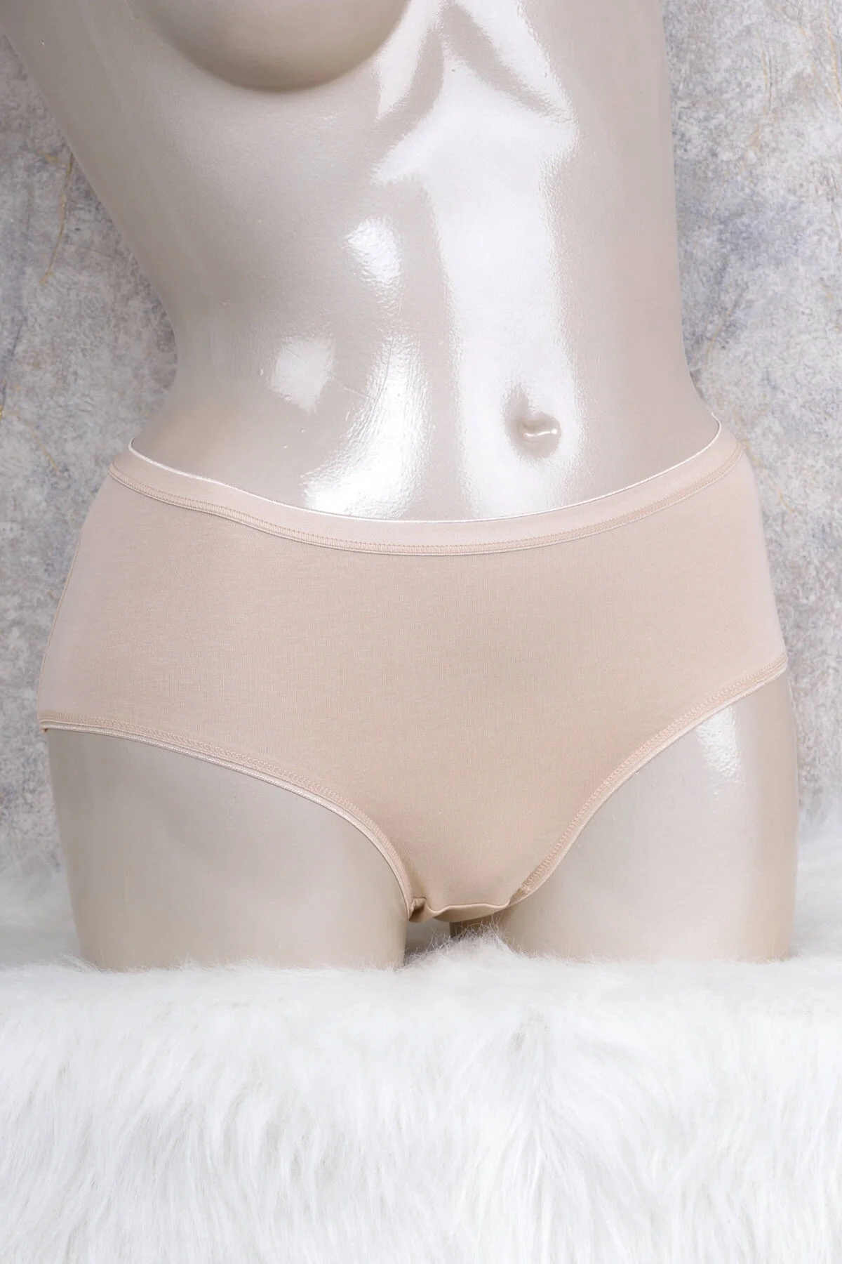 Anıl Kadın Pamuklu Orta Bel Geniş Bel Lastikli Slip (2677) Külot Toptan