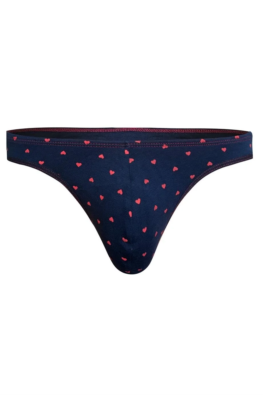 Darkzone Kalp Desenli Lacivert Erkek Tanga - DZN6639 Slip Toptan