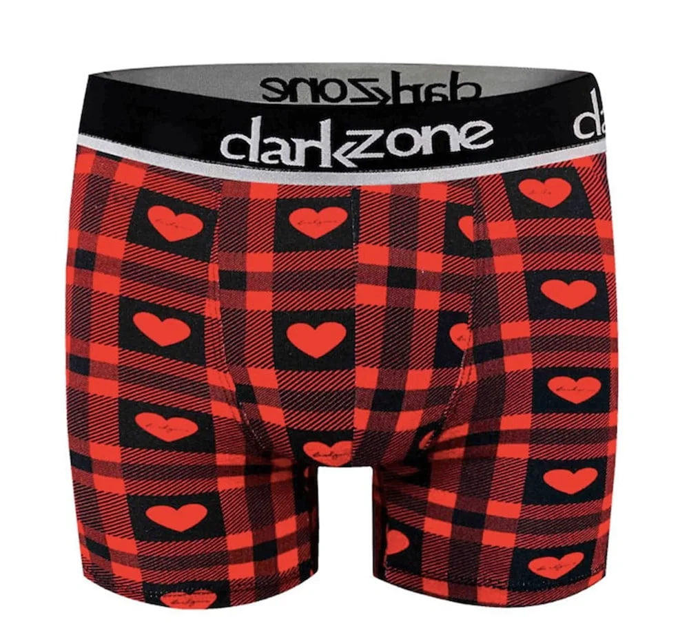 Darkzone Kalp Desenli Sevgililer Günü Erkek Boxer - DZNVD1101 Boxer Toptan