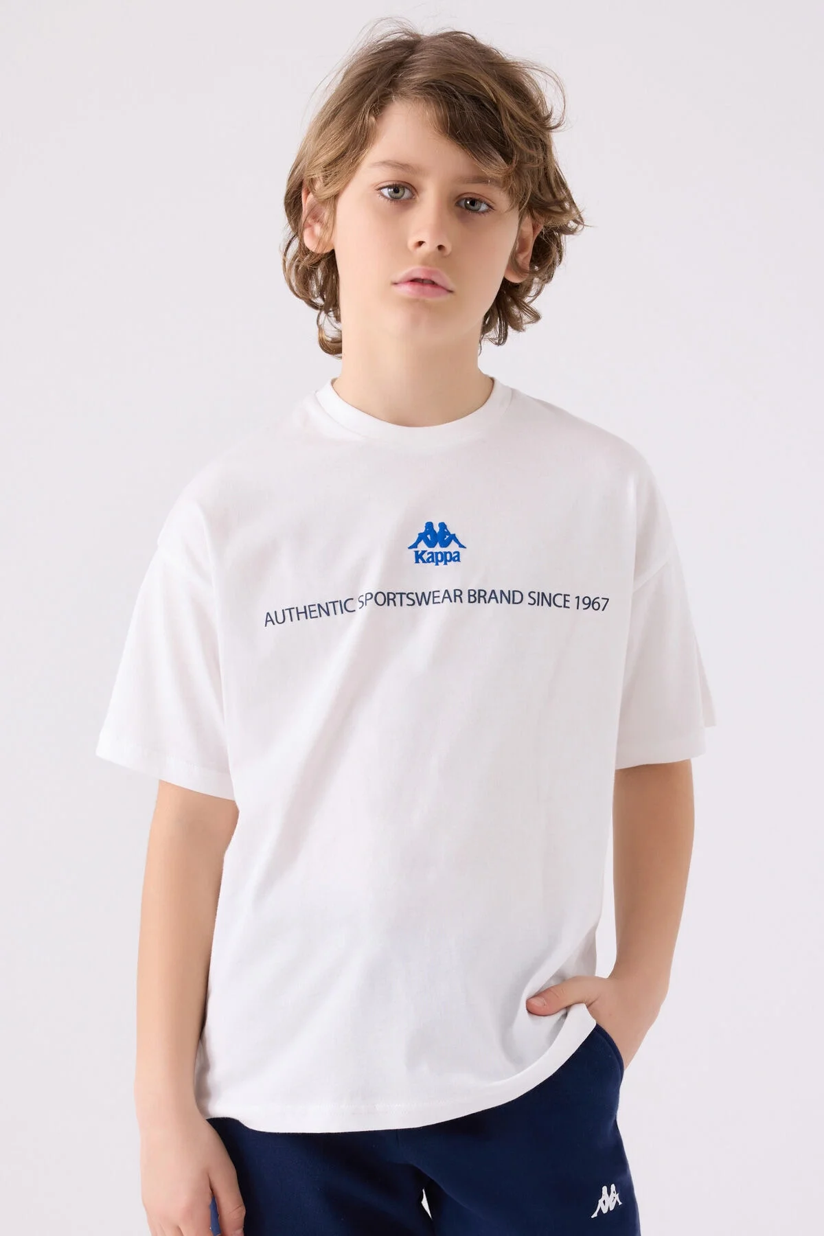 Arnetta Kappa Erkek Çocuk Beyaz T-Shirt T-Shirt Toptan