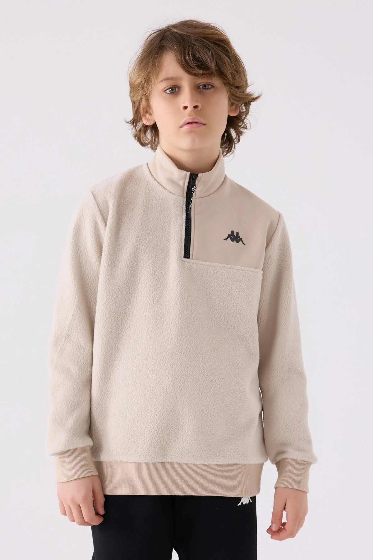 Arnetta Kappa Erkek Çocuk Krem Sweatshirt Sweatshirt Toptan