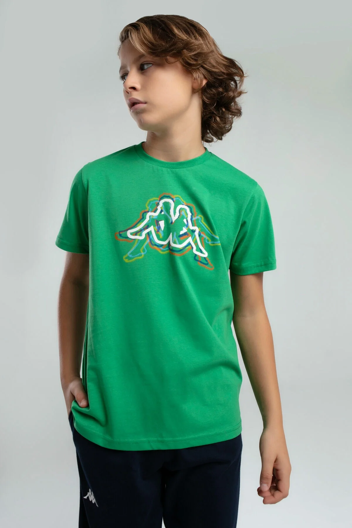 Arnetta Kappa Erkek Çocuk Yeşil T-Shirt T-Shirt Toptan