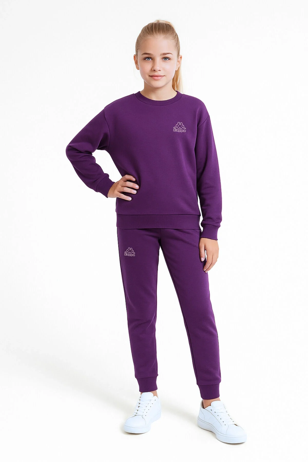 Arnetta Kappa Kız Çocuk Mor Eşofman Takımı Eşofman Takımı Toptan