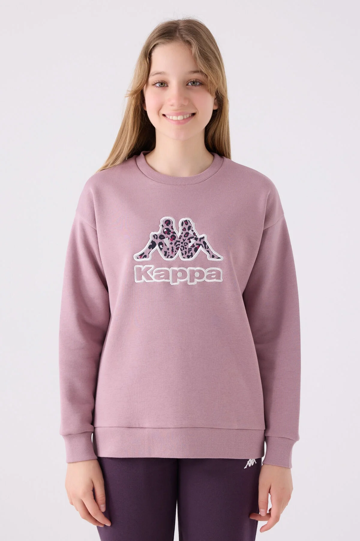 Kappa Kız Çocuk Mor Sweatshirt