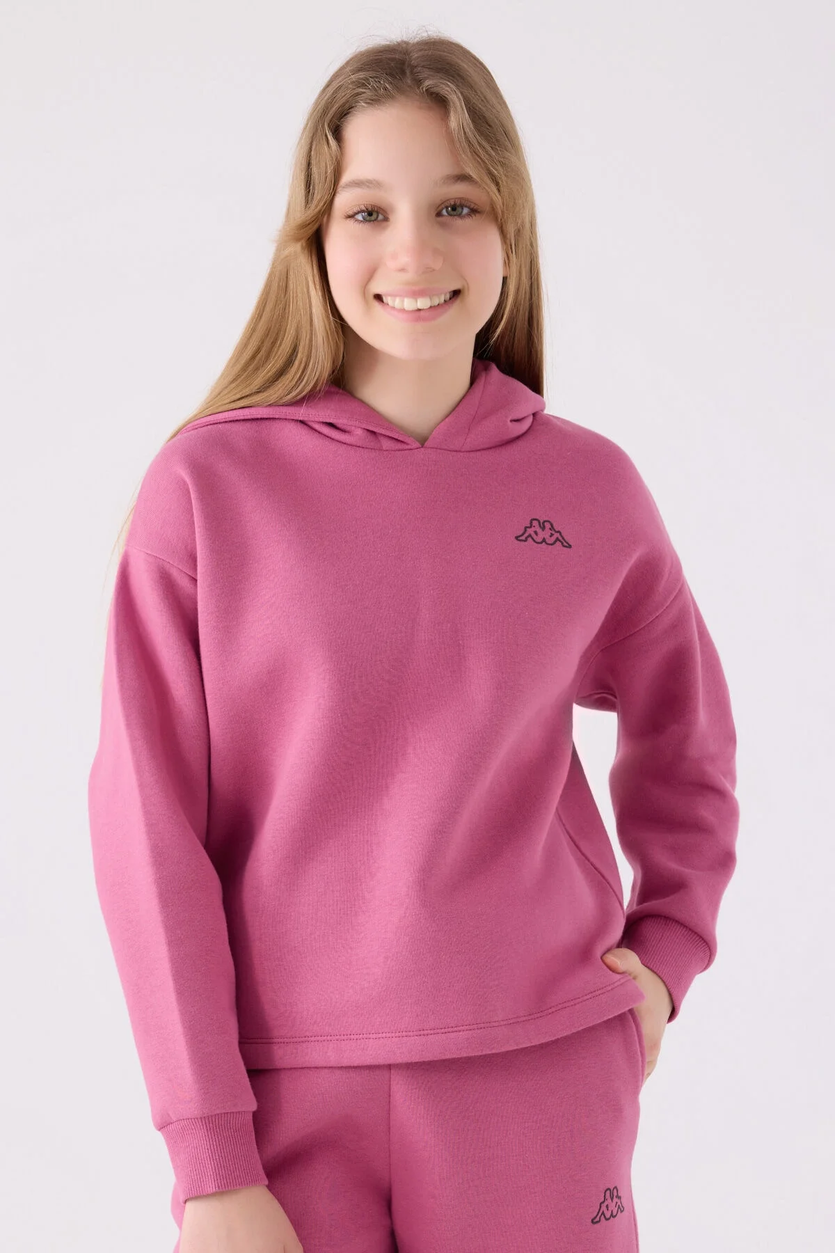 Arnetta Kappa Kız Çocuk Pembe Sweatshirt Sweatshirt Toptan