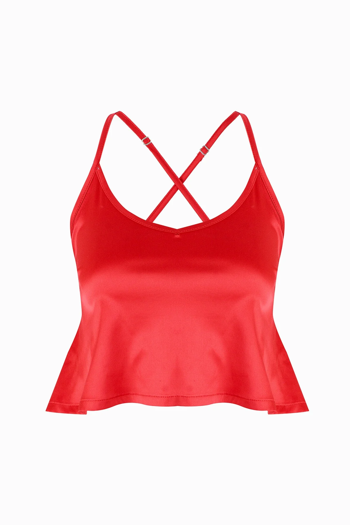 Nbb Kırmızı Alanis İnce Askılı Atlet Atlet Toptan