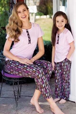 Yeni İnci Kız Çocuk 2'li Pijama Takımı Pijama Takımı Toptan