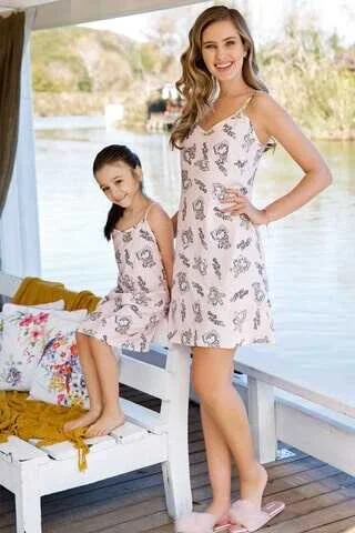 Yeni İnci Kız Çocuk Desenli Pijama Takımı Pijama Takımı Toptan