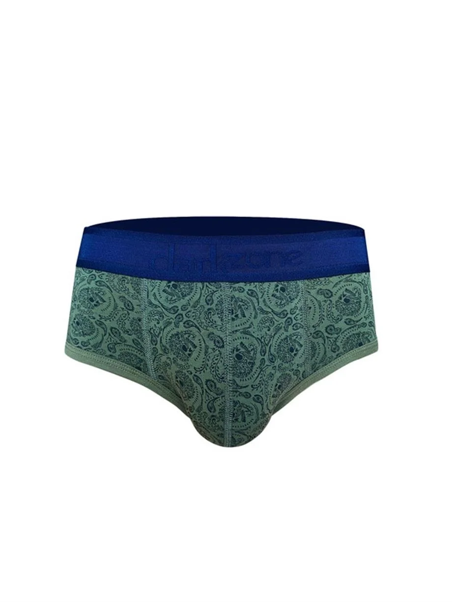 Darkzone Kurukafa Desenli Yeşil Hipster Erkek Slip - DZN6120 Slip Toptan