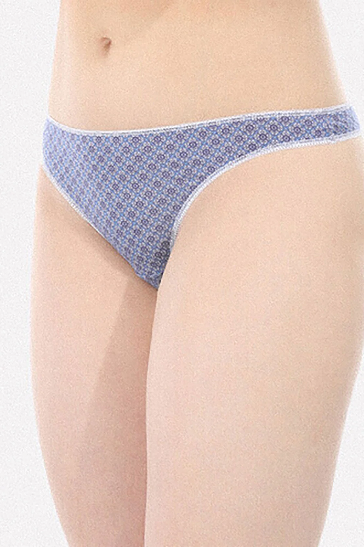 Nbb Lacivert Etnik Desenli String String Toptan