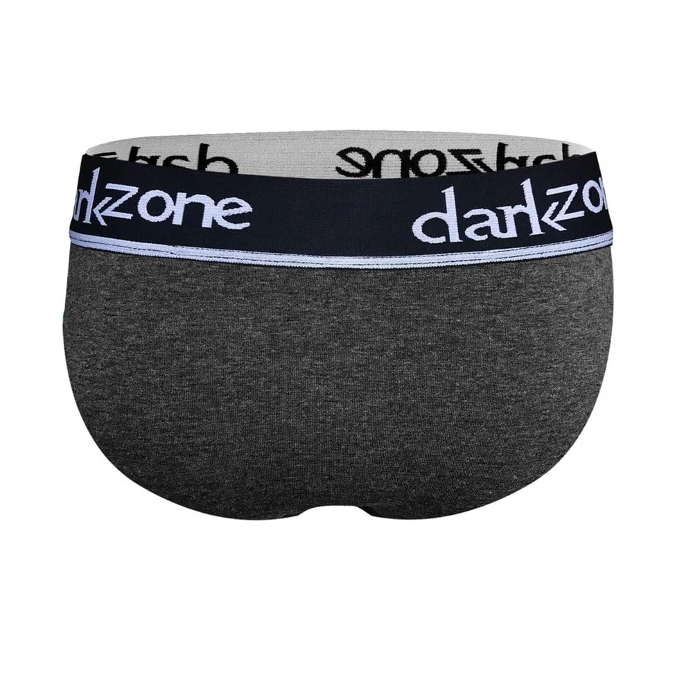 Antrasit renkli lastikli erkek slip, Darkzone markası, ön görünüm, elastik bel, erkek iç giyim ürünü