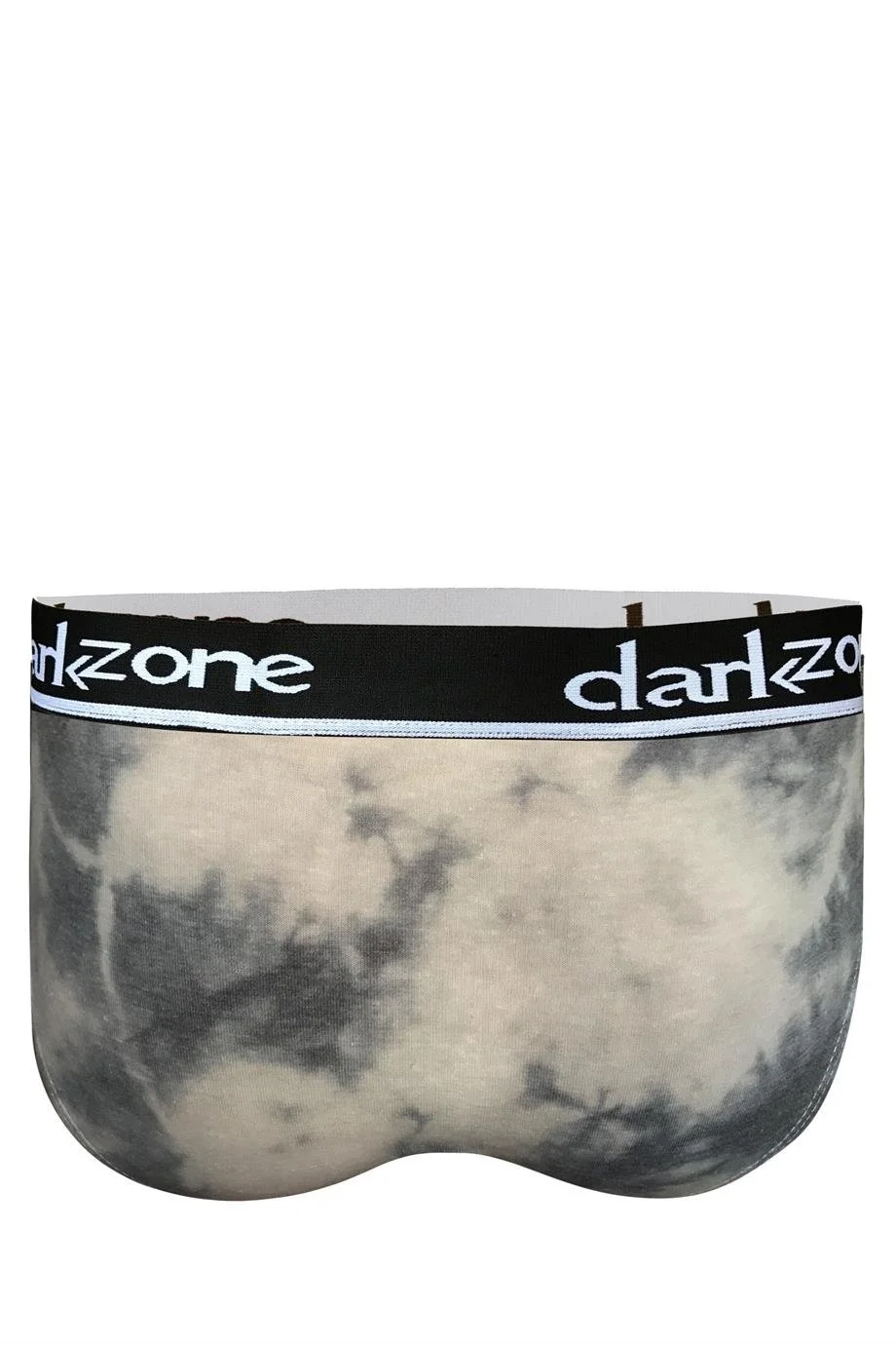Lastikli desenli erkek slip, Darkzone markası, kremi gri tie-dye desen, ön görünüm, erkek iç giyim toptan