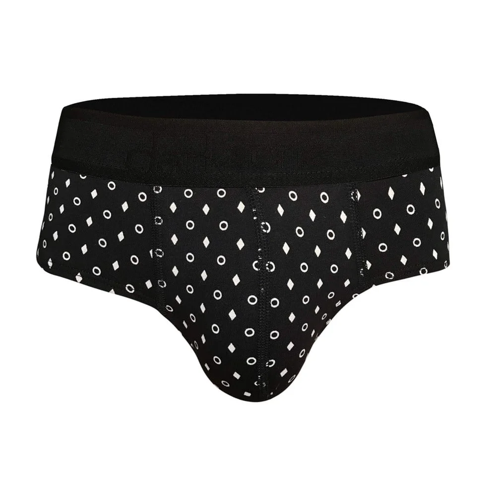 Darkzone Lastikli Geometrik Desenli Siyah Erkek Slip - DZN6382 Slip Toptan