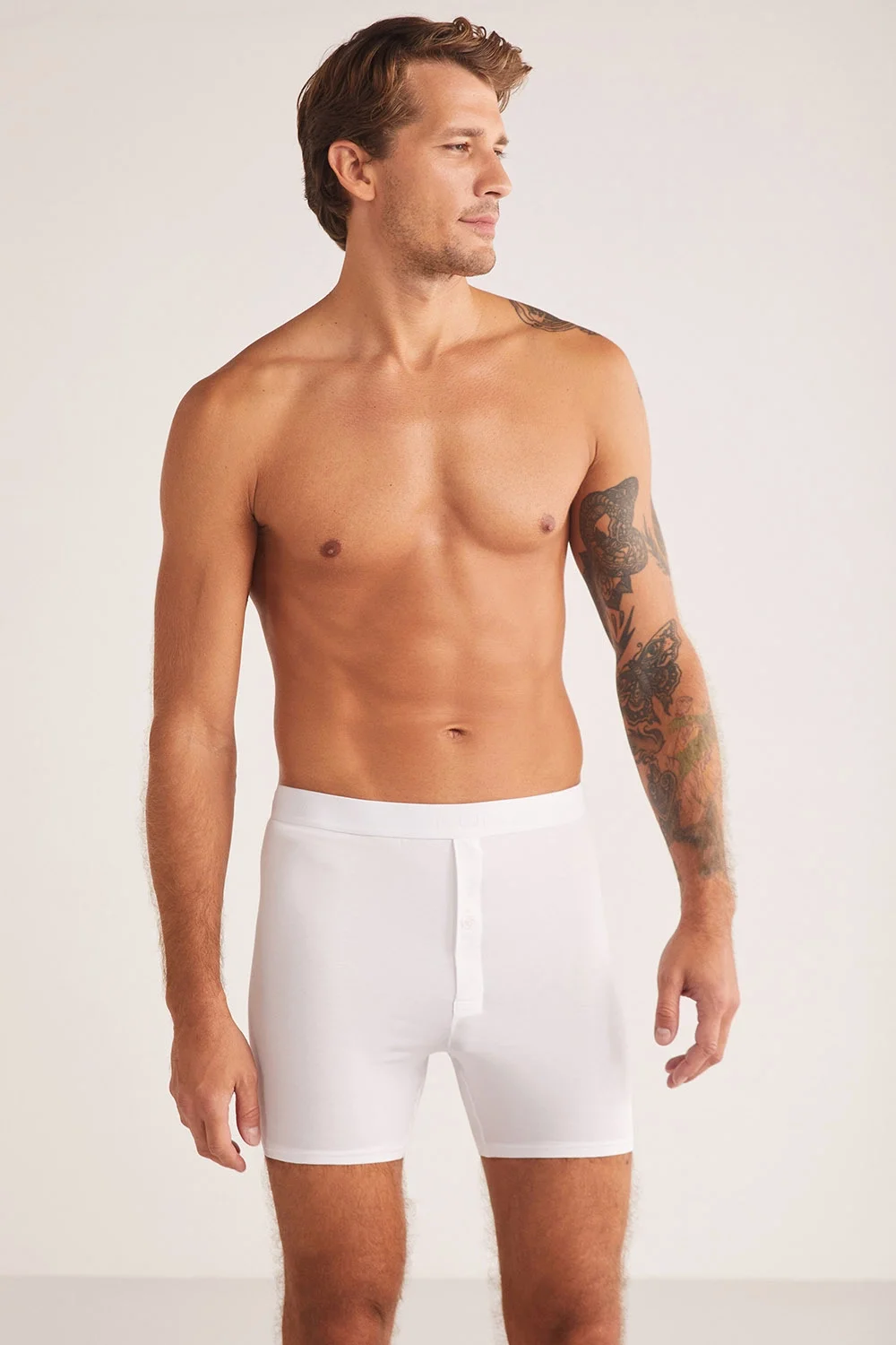 kom Legend Mikro Modal Düğmeli Uzun Boxer Boxer Toptan