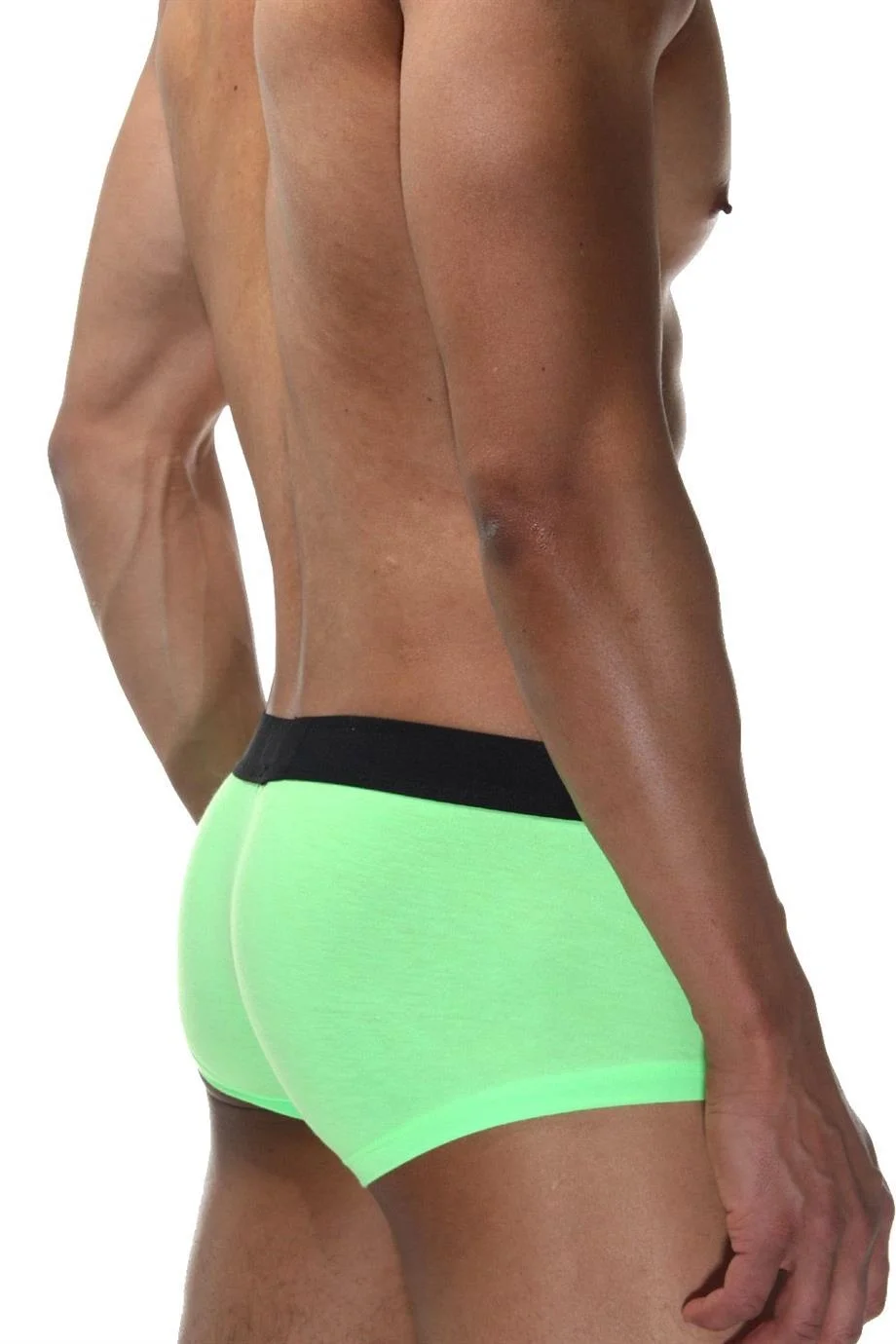 Neon yeşil erkek boxer, siyah detaylı, hipster stil, Darkzone markası, görsel ürün fotoğrafı