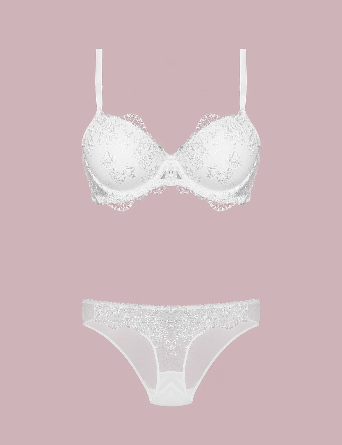 Nurteks Nurteks 4385 – Desteksiz Sütyen Takım – Ekru Sütyen Külot Takım Toptan