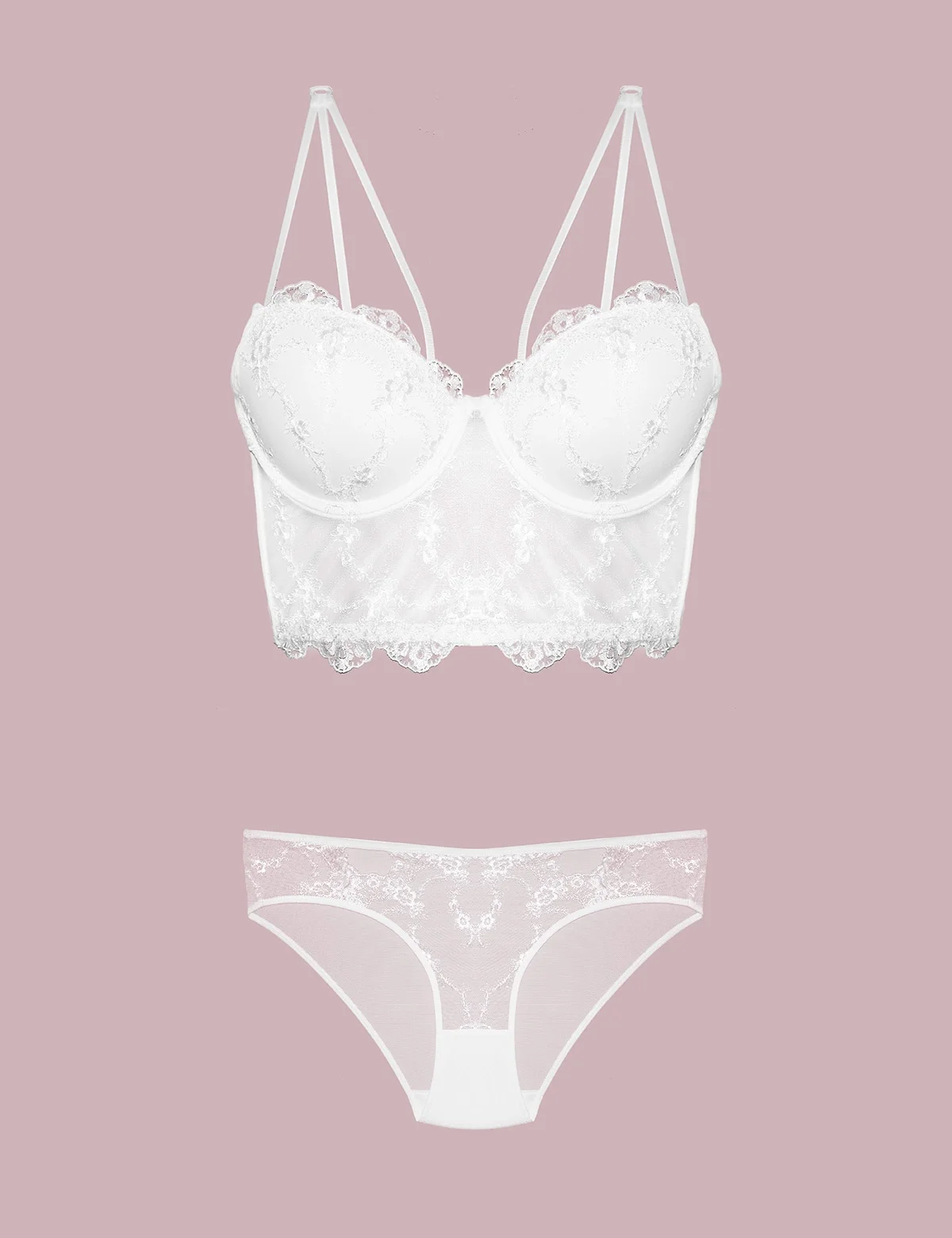 Nurteks Nurteks 4491 – Destekli Sütyen Takım – Ekru Sütyen Külot Takım Toptan