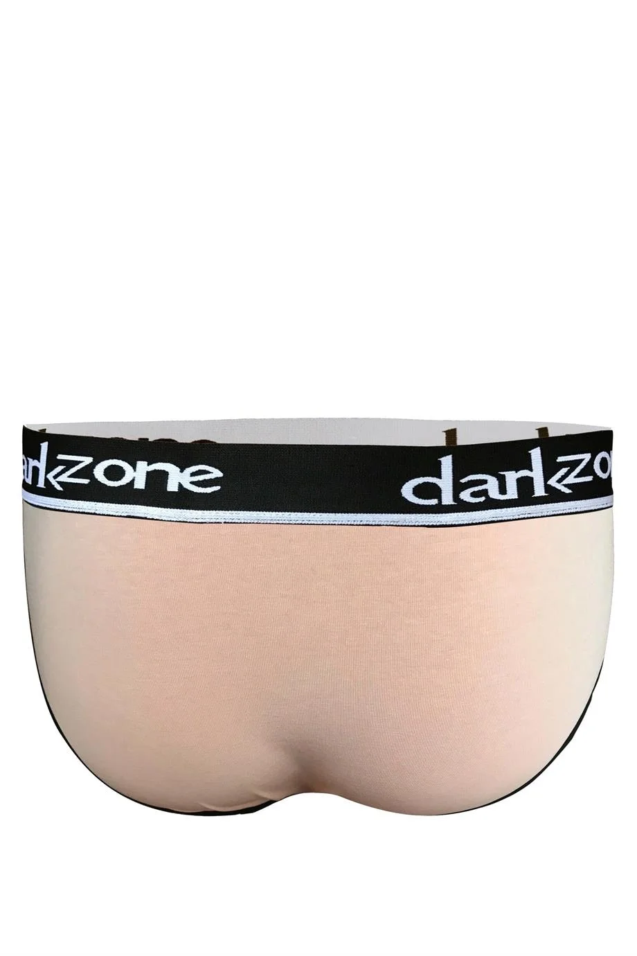 Önü açık pembe erkek slip, Darkzone markası, siyah detaylı, ön görünüm, erkek iç giyim ürün fotoğrafı
