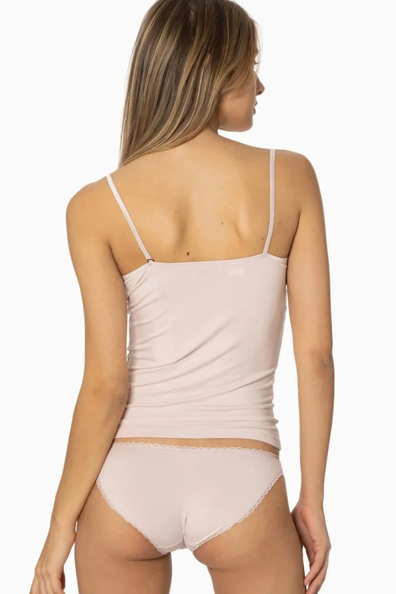 Pierre Cardin Penye Atlet Külot Takımı - 381 Pudra, dantelli dantel detaylı, beyaz tonlu kadın iç çamaşırı, model ön görünümü