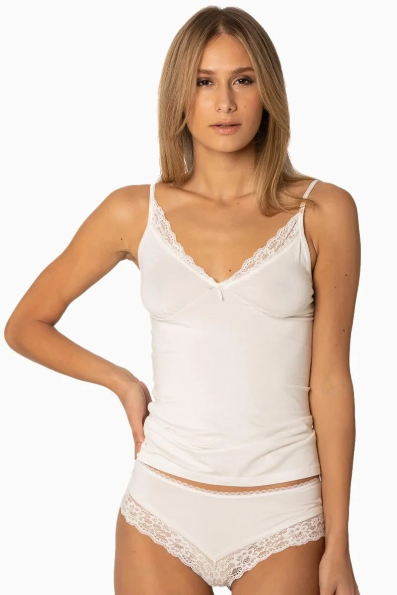 Pierre Cardin Penye Atlet Külot Kadın İç Çamaşırı Takımı - 396 Ekru Atlet Külot Takım Toptan