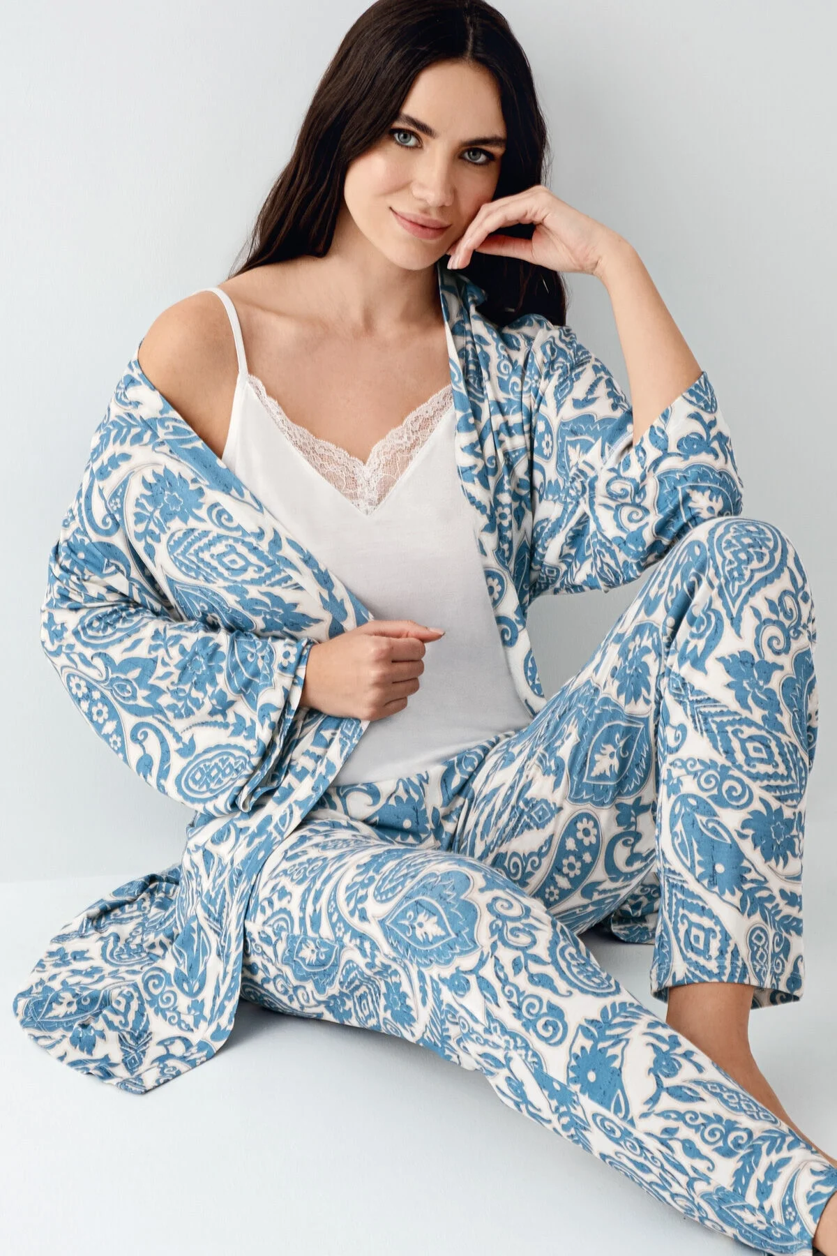 Arnetta Pierre Cardin Kadın Beyaz Sabahlık Gecelik & Sabahlık Toptan