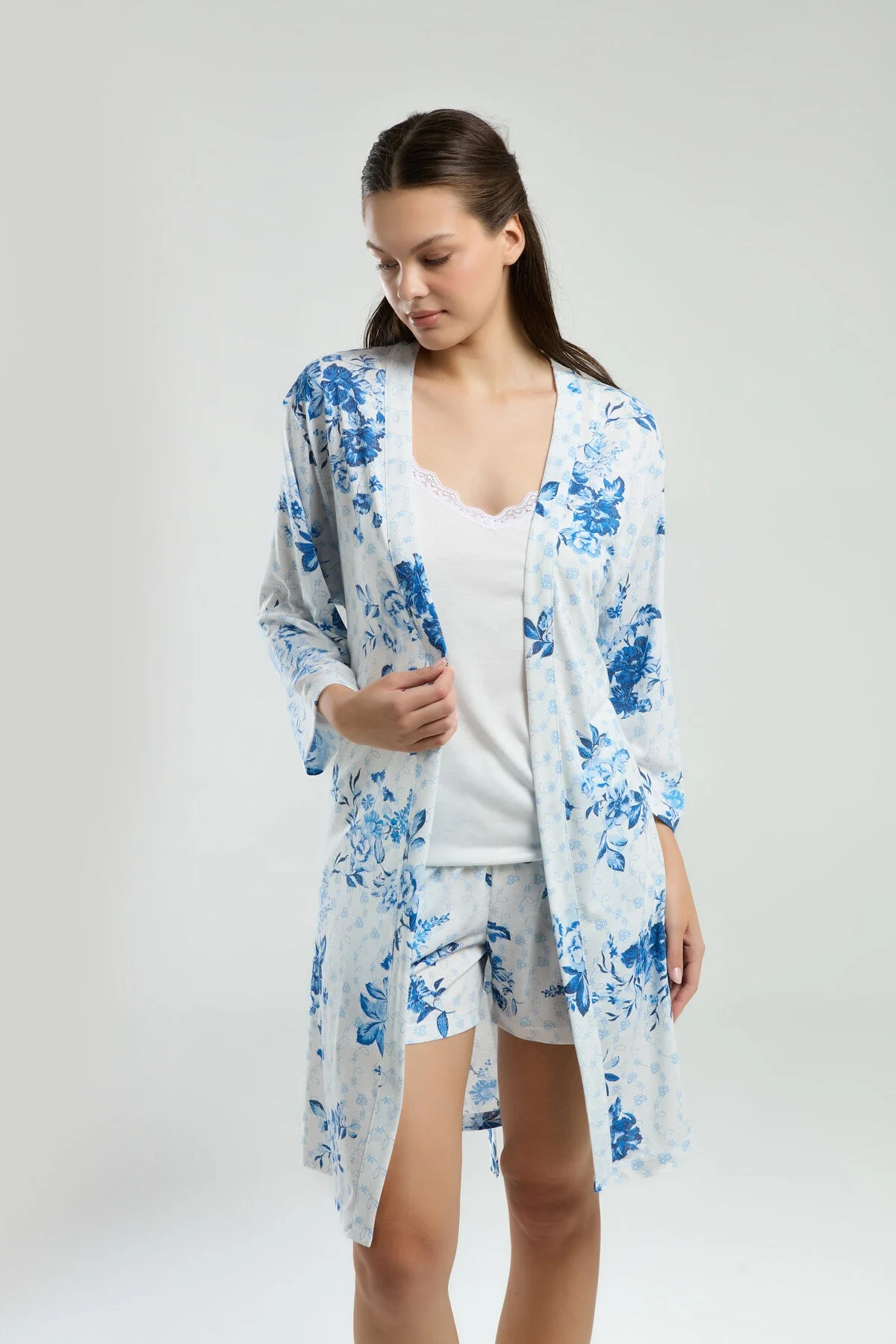 Arnetta Pierre Cardin Kadın Beyaz Sabahlık Takım Gecelik & Sabahlık Toptan