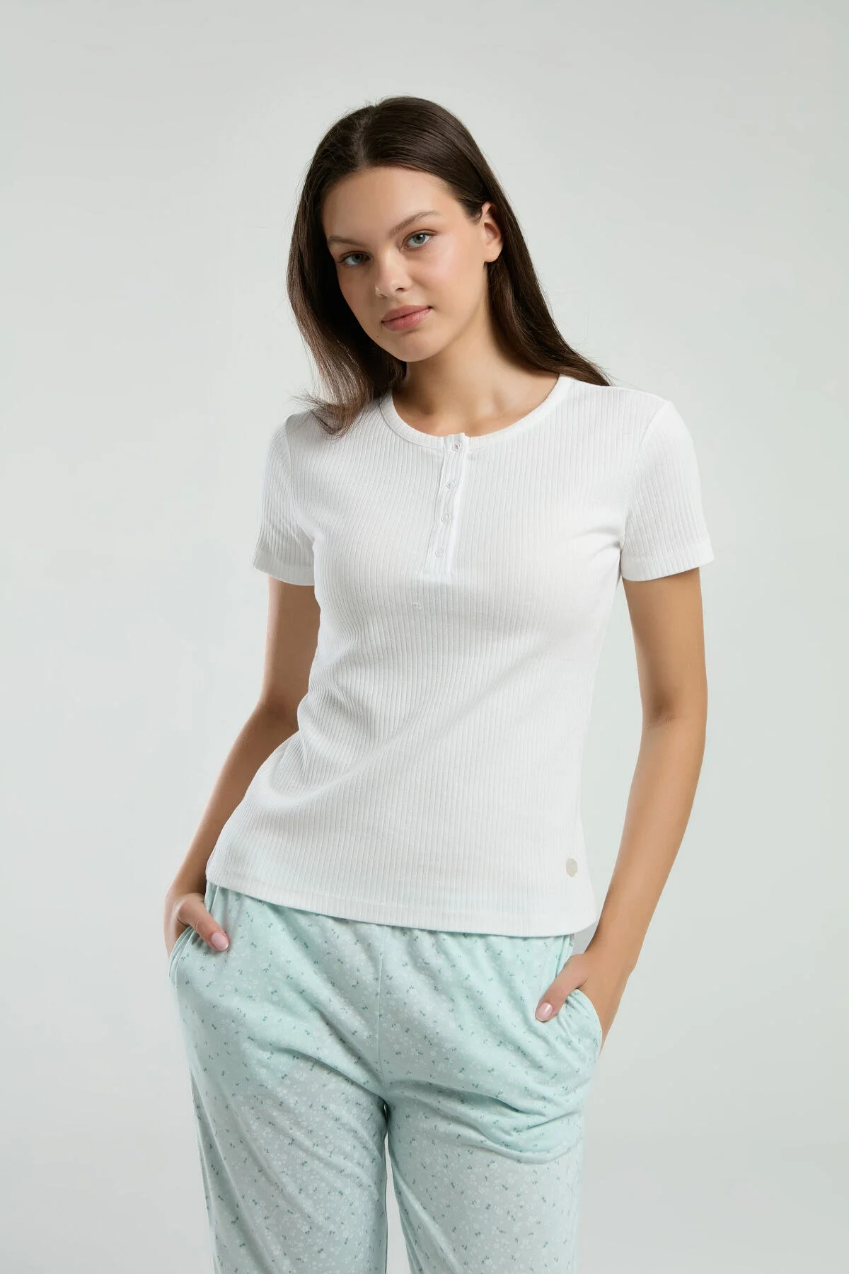 Arnetta Pierre Cardin Kadın Krem Pijama Takımı Pijama Takımları Toptan