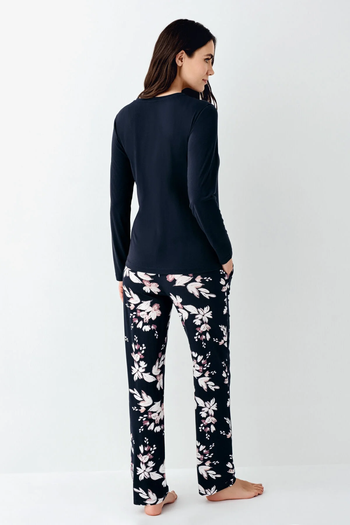 Arnetta Pierre Cardin Kadın Lacivert Pijama Takımı Pijama Takımları Toptan