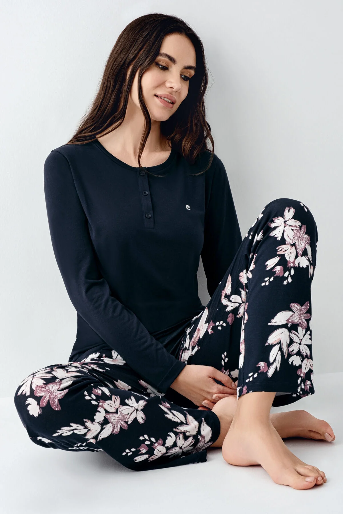 Arnetta Pierre Cardin Kadın Lacivert Pijama Takımı Pijama Takımları Toptan