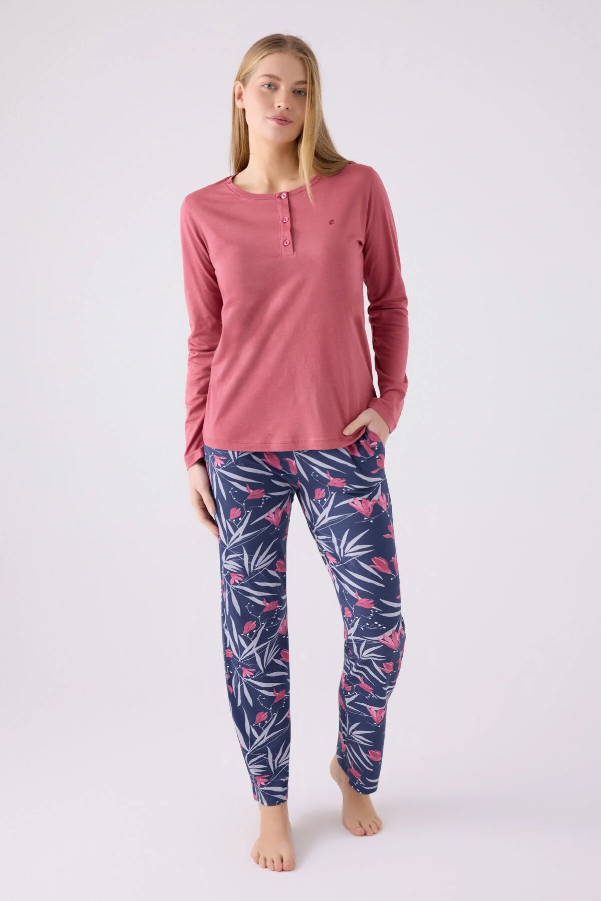 Arnetta Pierre Cardin Kadın Pembe Pijama Takımı Pijama Takımları Toptan