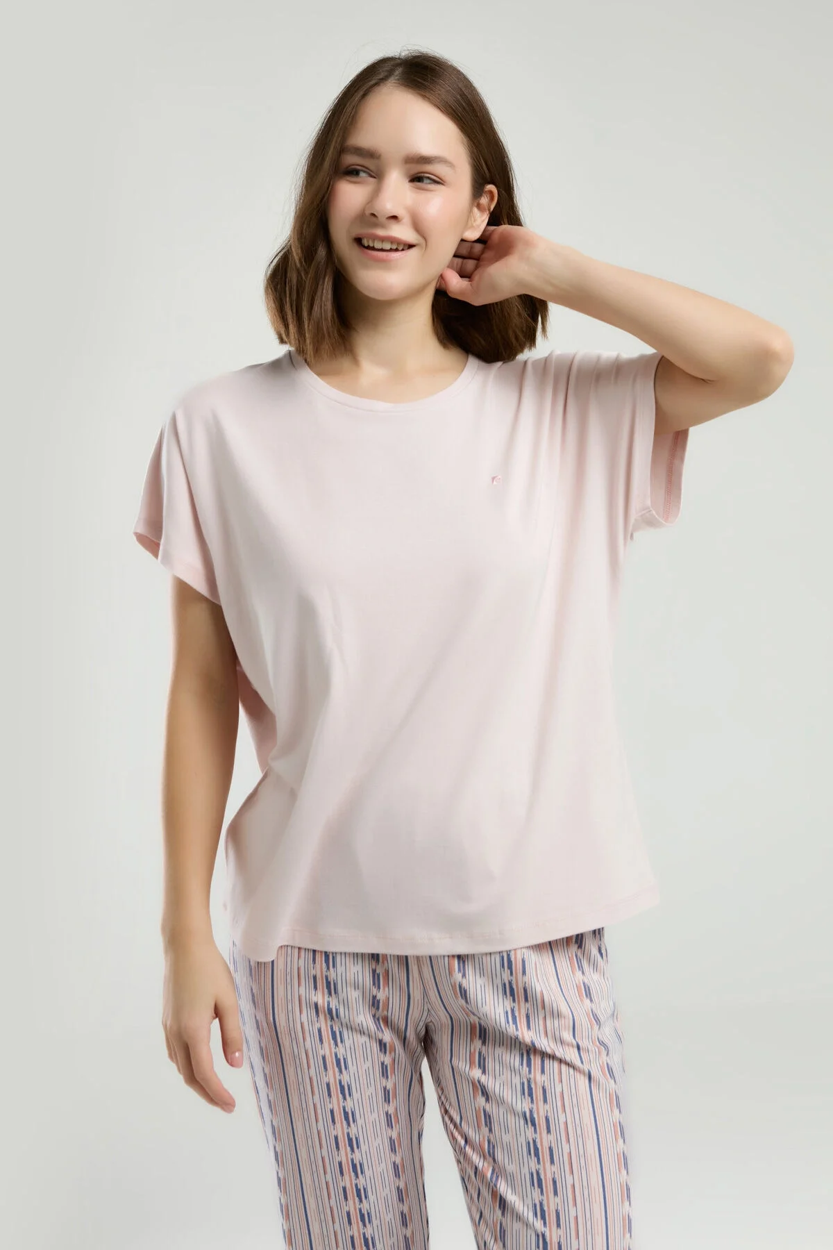 Arnetta Pierre Cardin Kadın Pembe Pijama Takımı Pijama Takımları Toptan